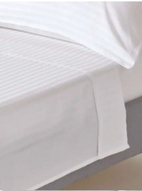 Простирадло ВІН САН 220х220 см., 100% бавовна, сатин-страйп, 1х1, 140 г/м2, 250TC, біла